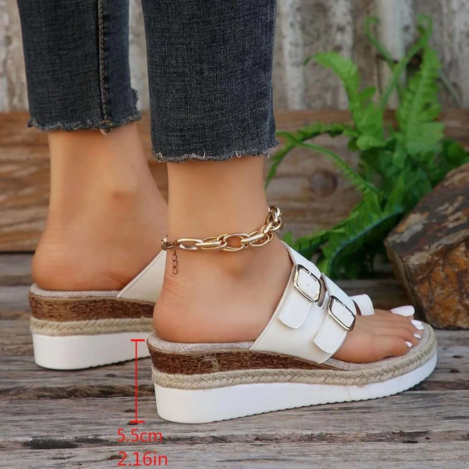 Women's Platform Wedge Sandals Elastic Ankle Strap Wedges Sandals Women's Classic Wedge Heels Sandals