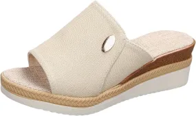 Women's Platform Wedge Sandals Leather Platform Sandals Women's Casual Platform Open Toe Wedge Sandal