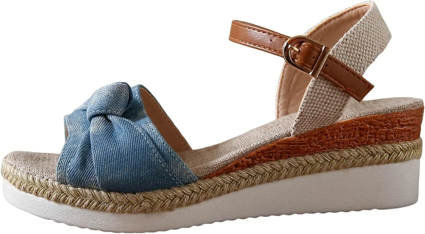 Women's Platform Wedge Sandals Open Toe Buckle Ankle Strap Women's Platform Sandals Wedge Open Toe Sandals