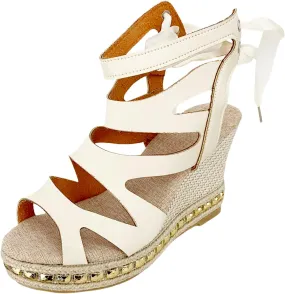 Women's Platform Wedge Sandals Women's Casual Summer Women Wedge Heels Shoes Elastic Ankle Strap Open Toe Flower Shoes