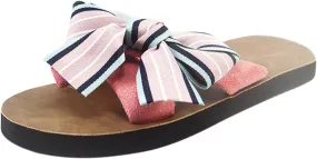Women's Sandals Breathable Flip-Flops Shoes Bowknot Sandals Women Flat Home Beach Slipper Women's slipper