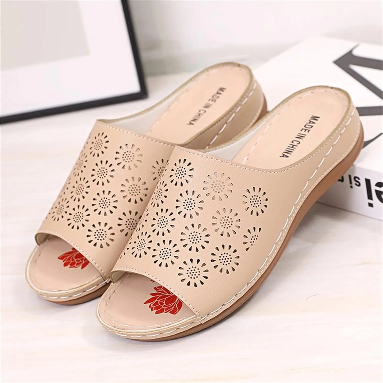 Women's Sandals Dressy Summer Flat Spring Sandals Fashion Slippers Ladies Roman And Hollow Women's