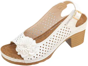 Women's Sandals High Block Heels Open Toe Ankle Buckle Sandals Peep Toe Sandal Hollow Out Platform Wedge Sandal Dressy Wedding Dance Shoes 2025