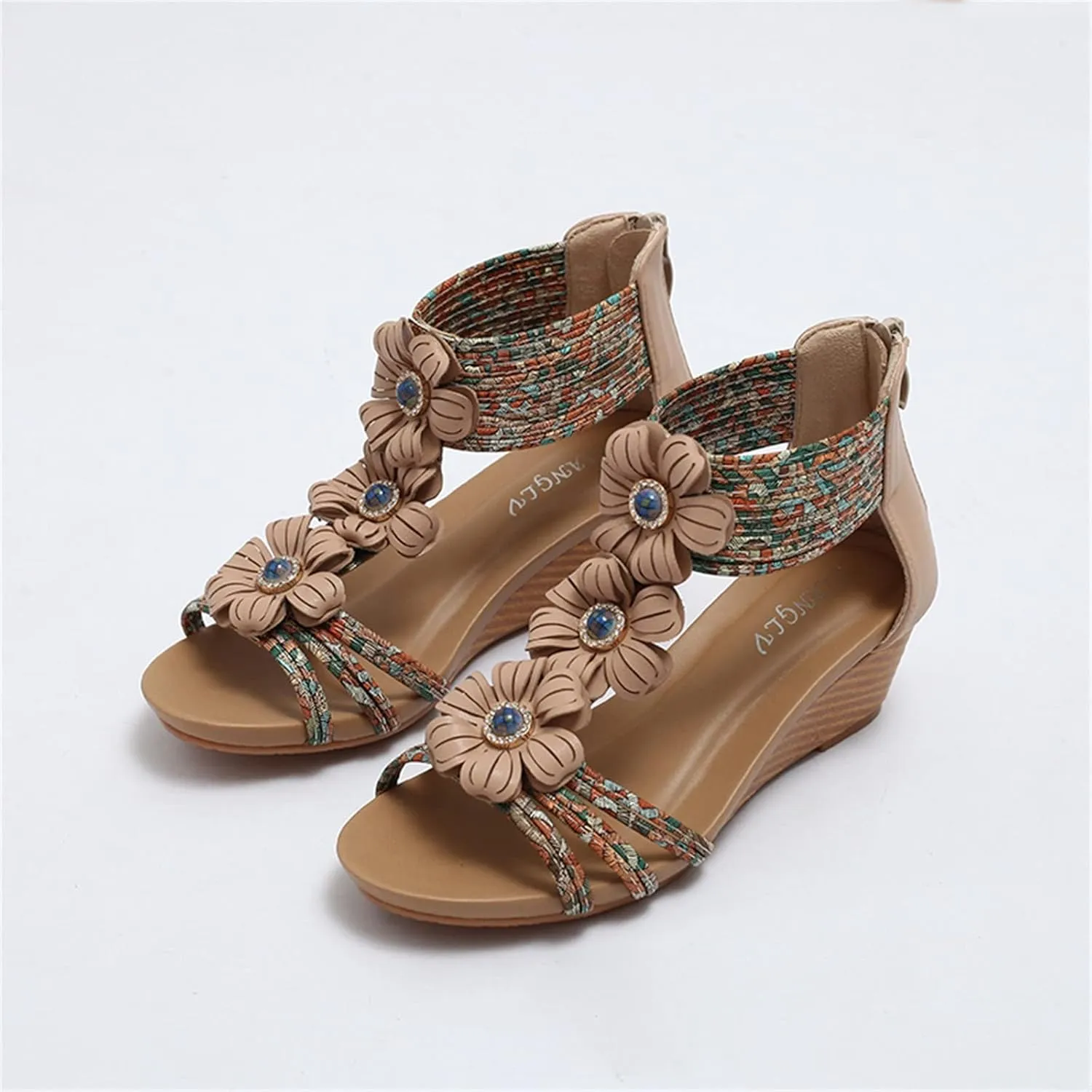 Women's Sandals Women's Ankle Strap Flat Sandals Comfortable Heels Womens Flat Sandals Open Toe Comfy Sandals