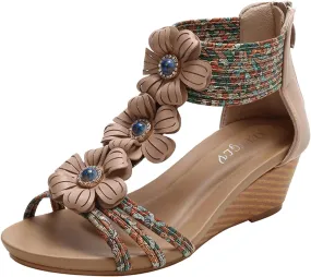 Women's Sandals Women's Ankle Strap Flat Sandals Comfortable Heels Womens Flat Sandals Open Toe Comfy Sandals