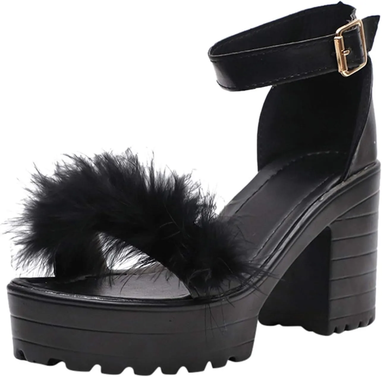 Women's Sandals Women's Lace Up Heeled Sandals Block Heels for Women Women's Chunky Low Heels Open Toe Sandals