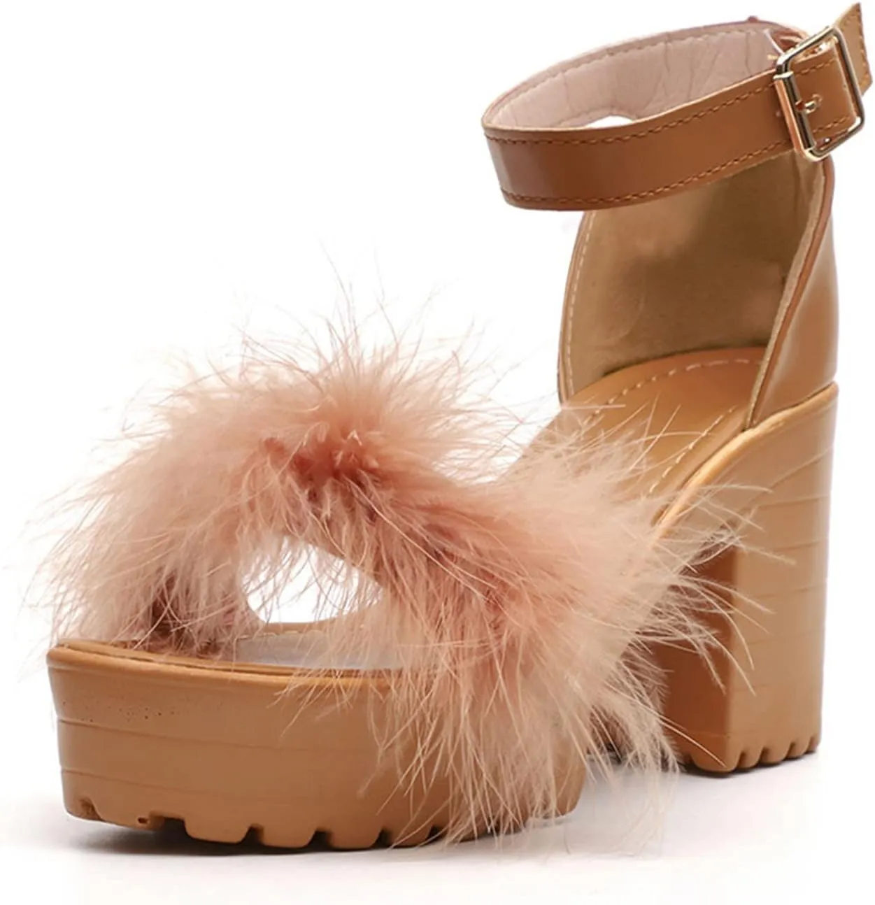 Women's Sandals Women's Lace Up Heeled Sandals Block Heels for Women Women's Chunky Low Heels Open Toe Sandals