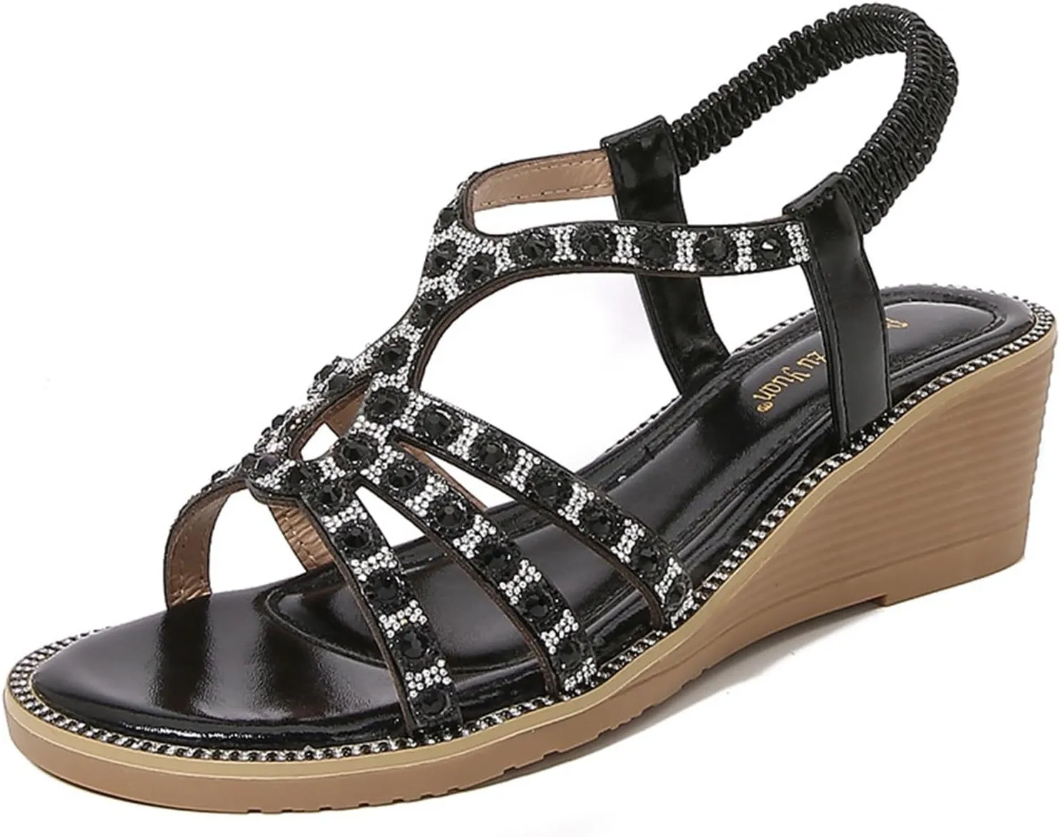 Women's Sandals Womens Low Wedges Platform Sandals White Sandals Woman Women's Ankle Strap Low Wedge Sandals