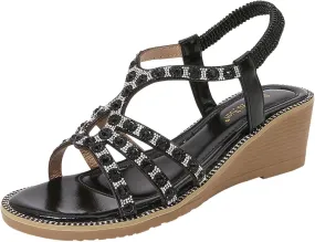 Women's Sandals Womens Low Wedges Platform Sandals White Sandals Woman Women's Ankle Strap Low Wedge Sandals