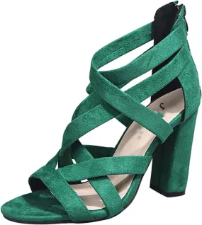 Women's Sandals Women's Open Toe Heeled Sandals Women's Dress Shoes Ankle Strap High Heel Sandals for Women