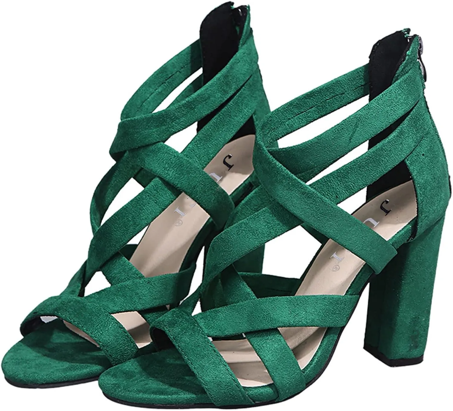 Women's Sandals Women's Open Toe Heeled Sandals Women's Dress Shoes Ankle Strap High Heel Sandals for Women