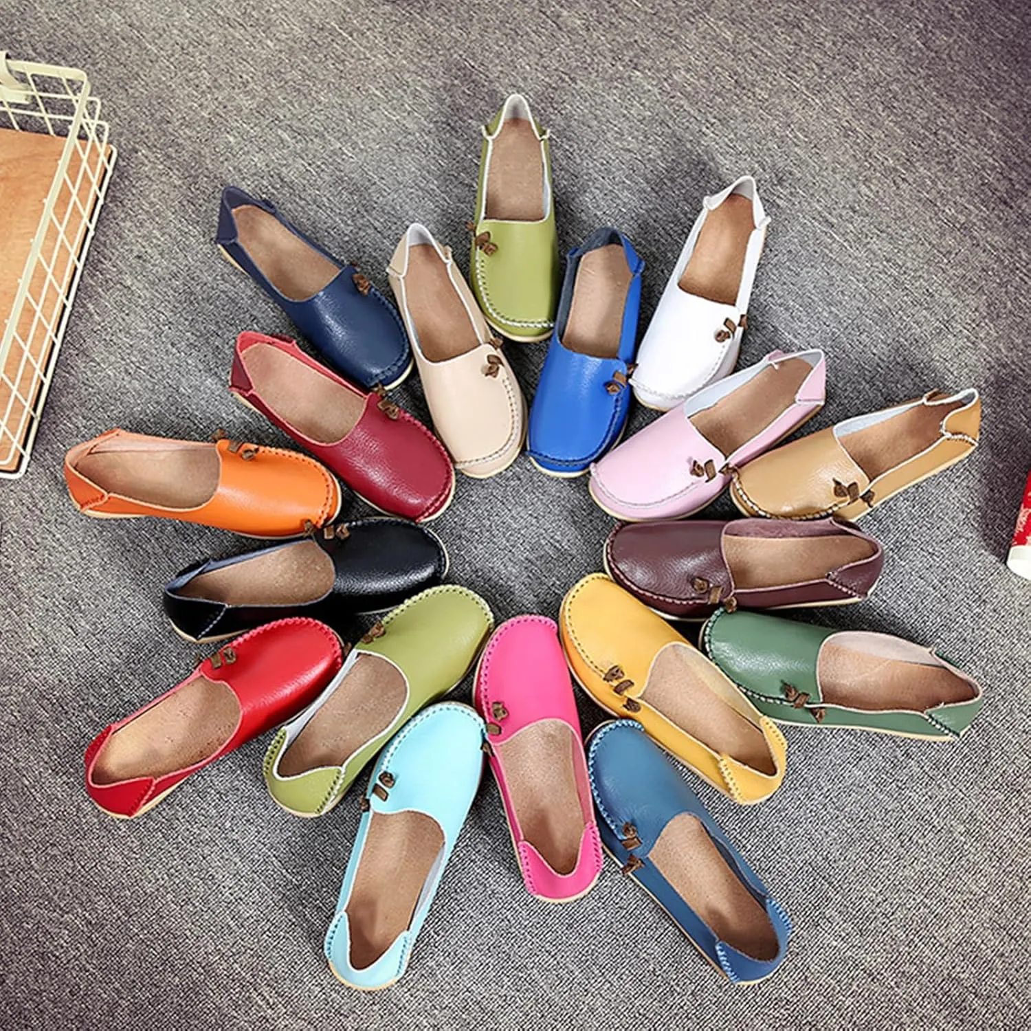 Women's Slip On Arch Support Comfortable Nurse Shoes Comfotable Lightweight Rubber Outsole Non-Slip Flats Loafers Casual Breathable Soft Sole Work Shoes