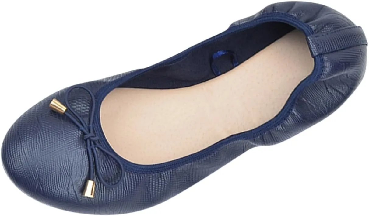 Women's Slip On Ballet Flat Women's Fashion Bow Casual Ballet Pointed Toe Shoes Work Shoes Pointed Toe Flats Knit