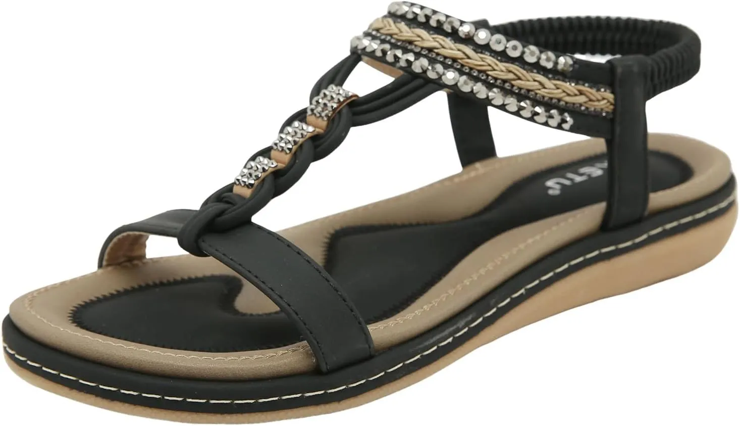 Women's Slip On Flat Sandals Women Shoes With Comfortable And Cushioned Insoles Summer Casual Beach Sandals Women