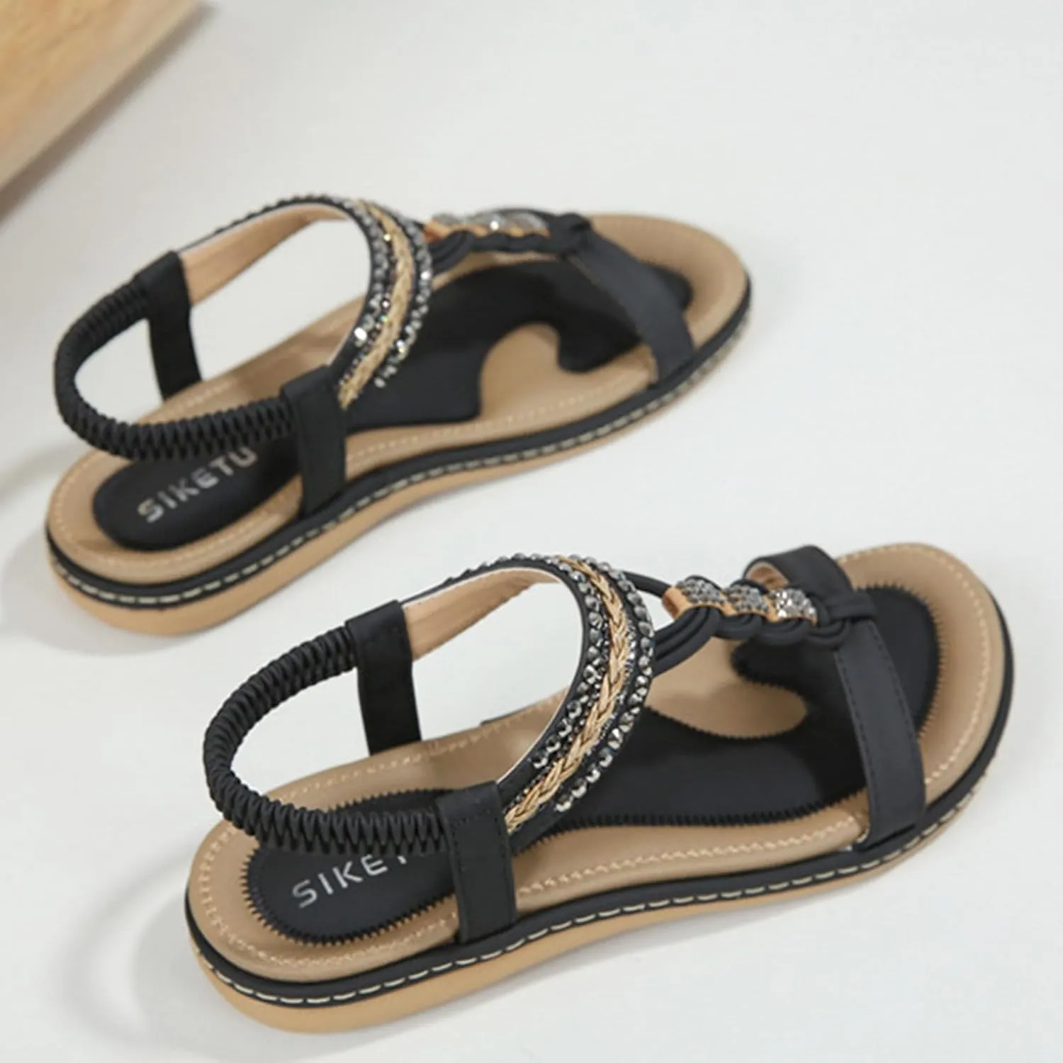 Women's Slip On Flat Sandals Women Shoes With Comfortable And Cushioned Insoles Summer Casual Beach Sandals Women