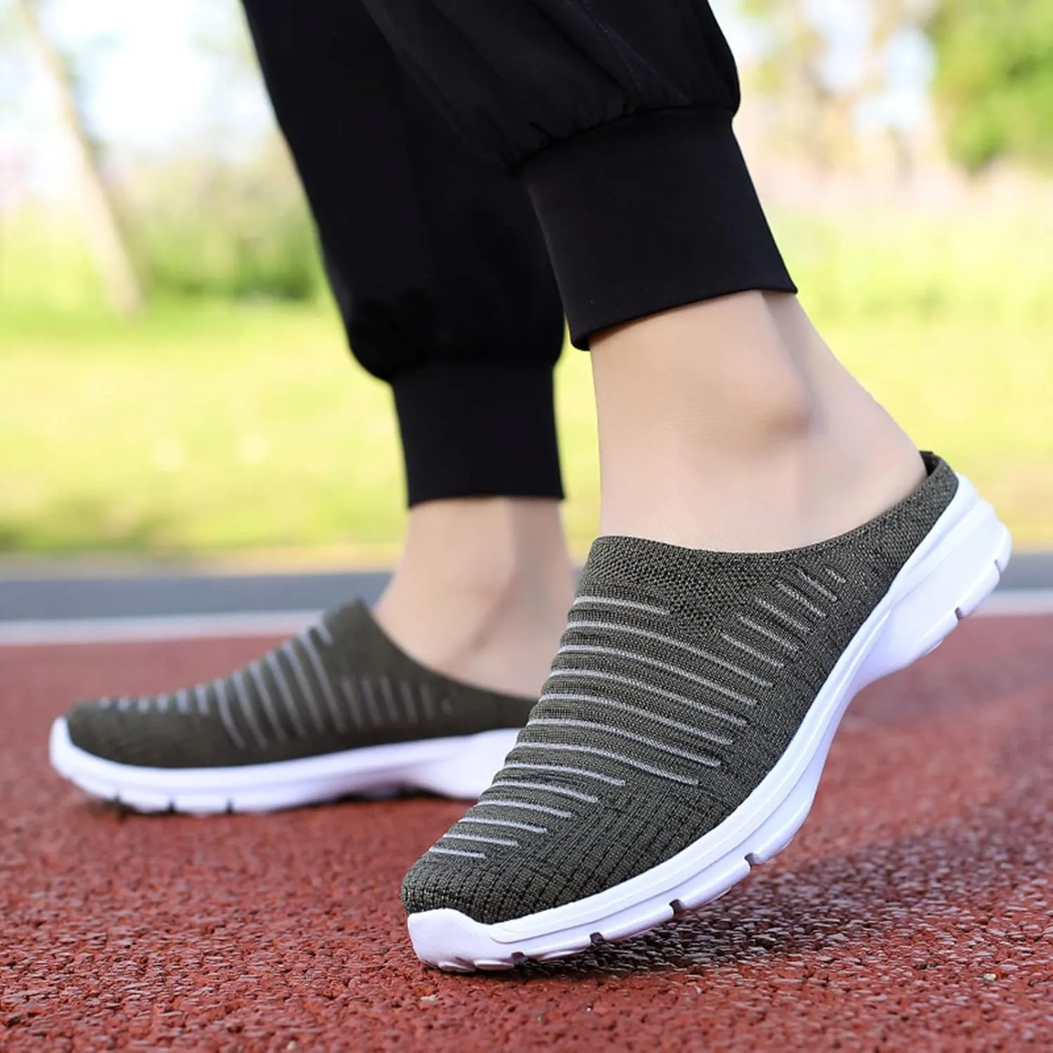 Women's Slip-on Mule Sneakers Lightweight Tennis Shoes Womens Food Service Ladies Casual Shoes Fashion Sneakers White Tennis Shoe Trainers Shoe