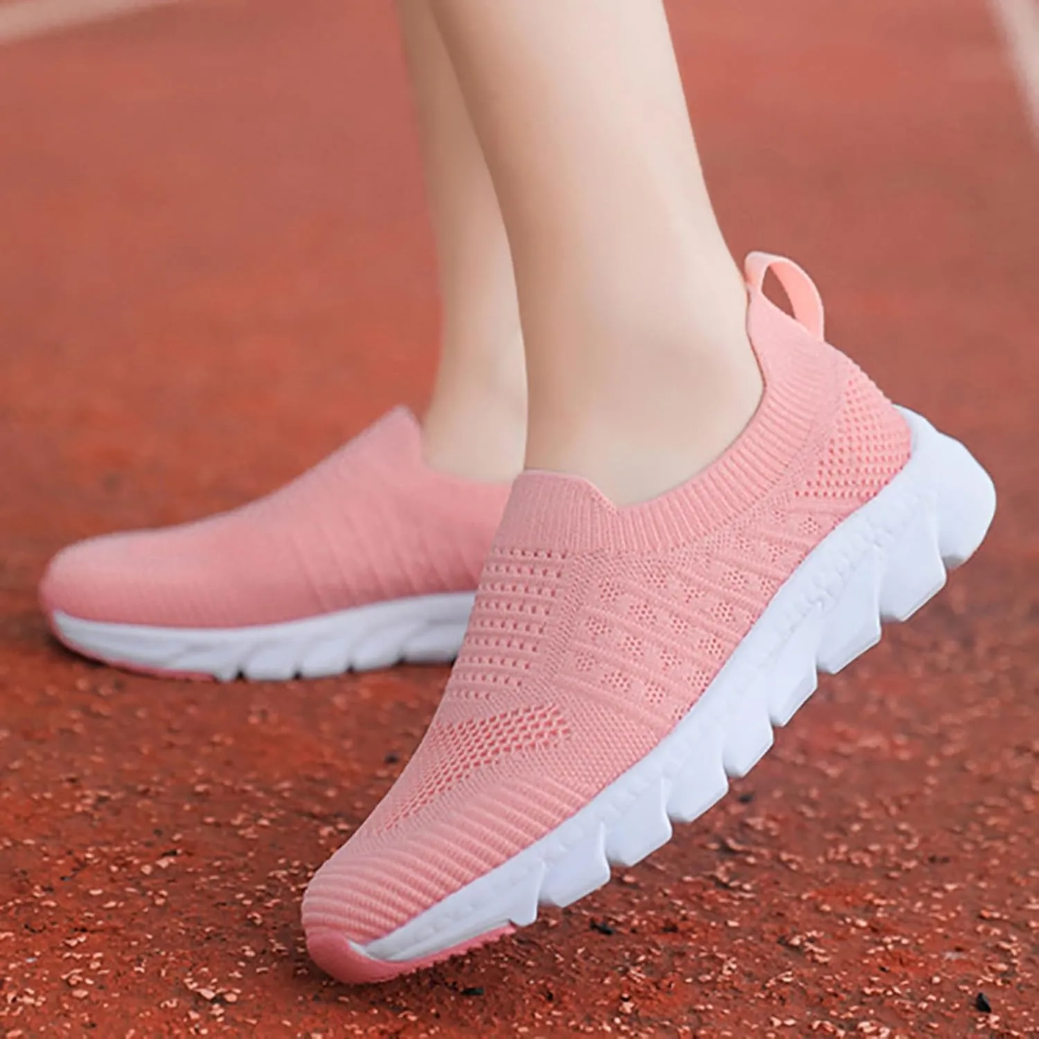 Women's Slip-on Shoes Wide Width Sneakers Hands Free Running Shoes for Women Wide Woman Shoes Casual Women's Fashion Sneakers Red Tennis Shoe Loafers Dress Shoe