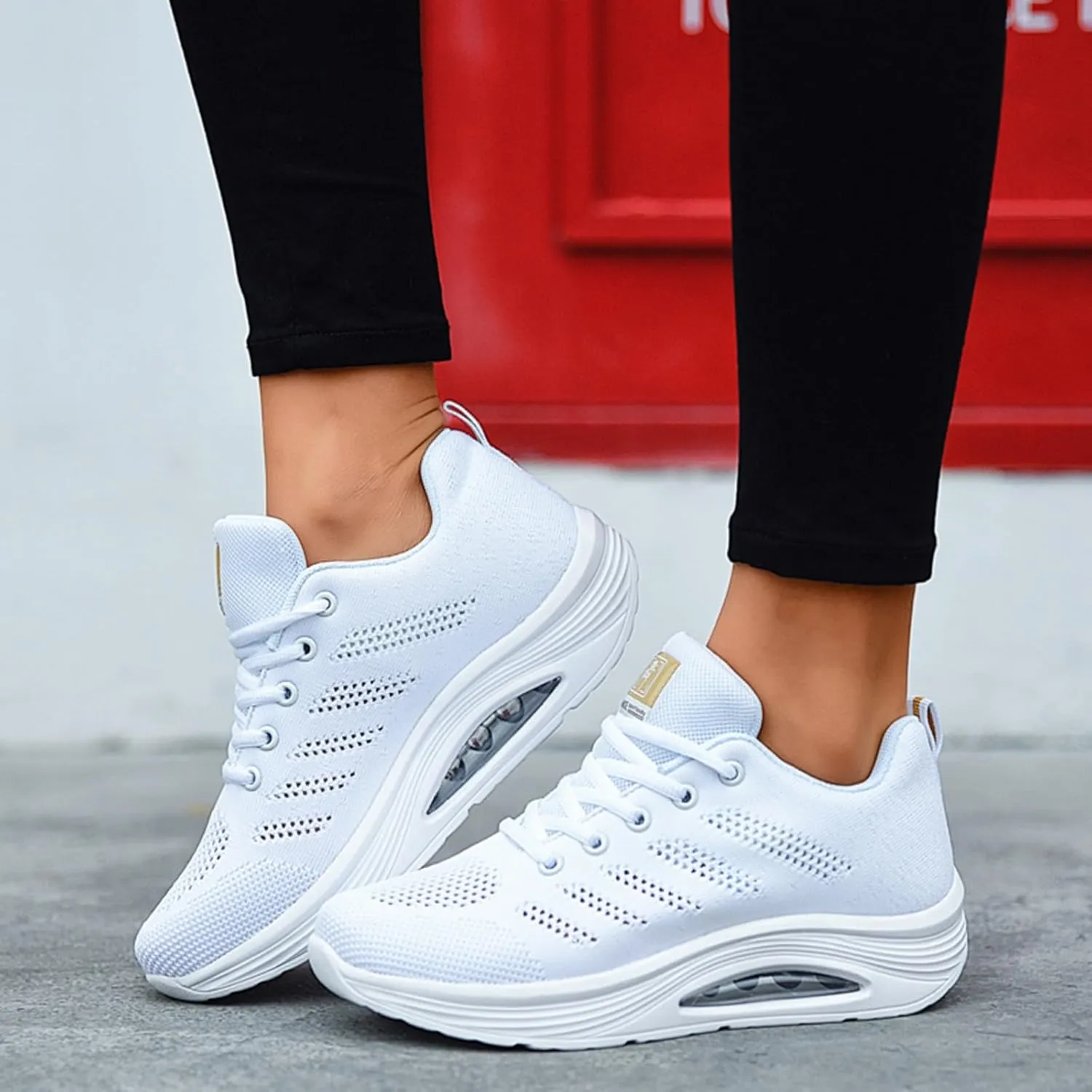 Women's Slip on Walking Shoes Non Slip Lightweight Casual Breathable Tennis Shoes Outdoor Casual Fitness Shoe