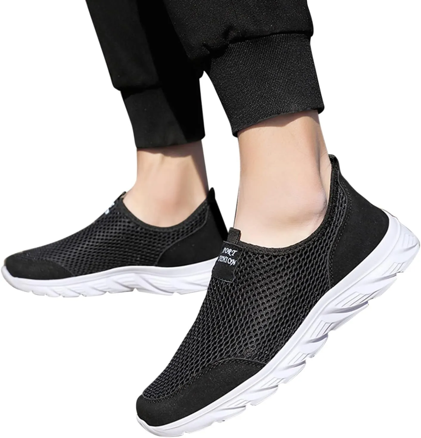 Women's Slip On Walking Shoes Running Comfortable Non Slip Work Shoes Women Sports Men's Casual Dress Shoes White Platform Sneakers Tennis Shoe Cross Trainer Shoe