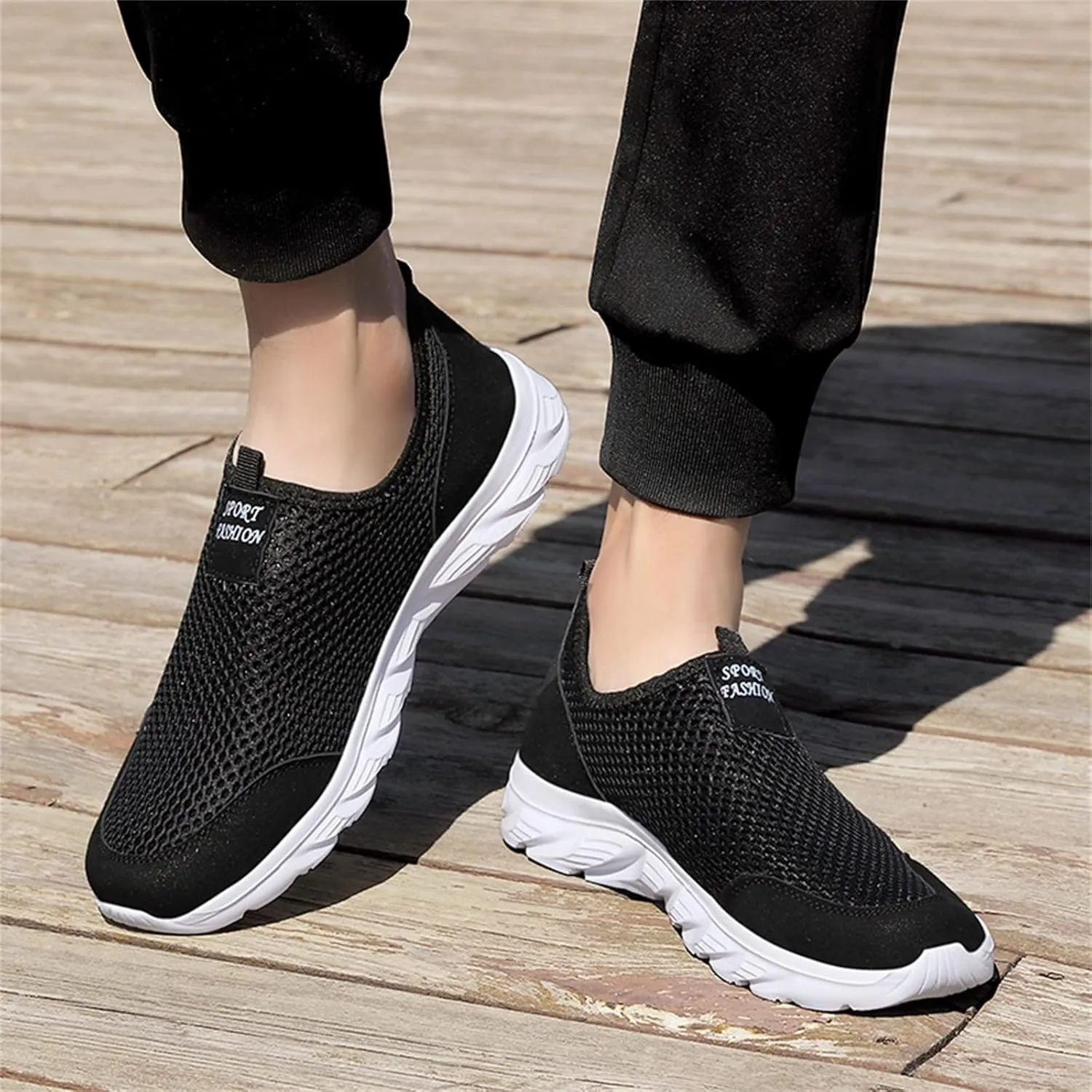 Women's Slip On Walking Shoes Running Comfortable Non Slip Work Shoes Women Sports Men's Casual Dress Shoes White Platform Sneakers Tennis Shoe Cross Trainer Shoe