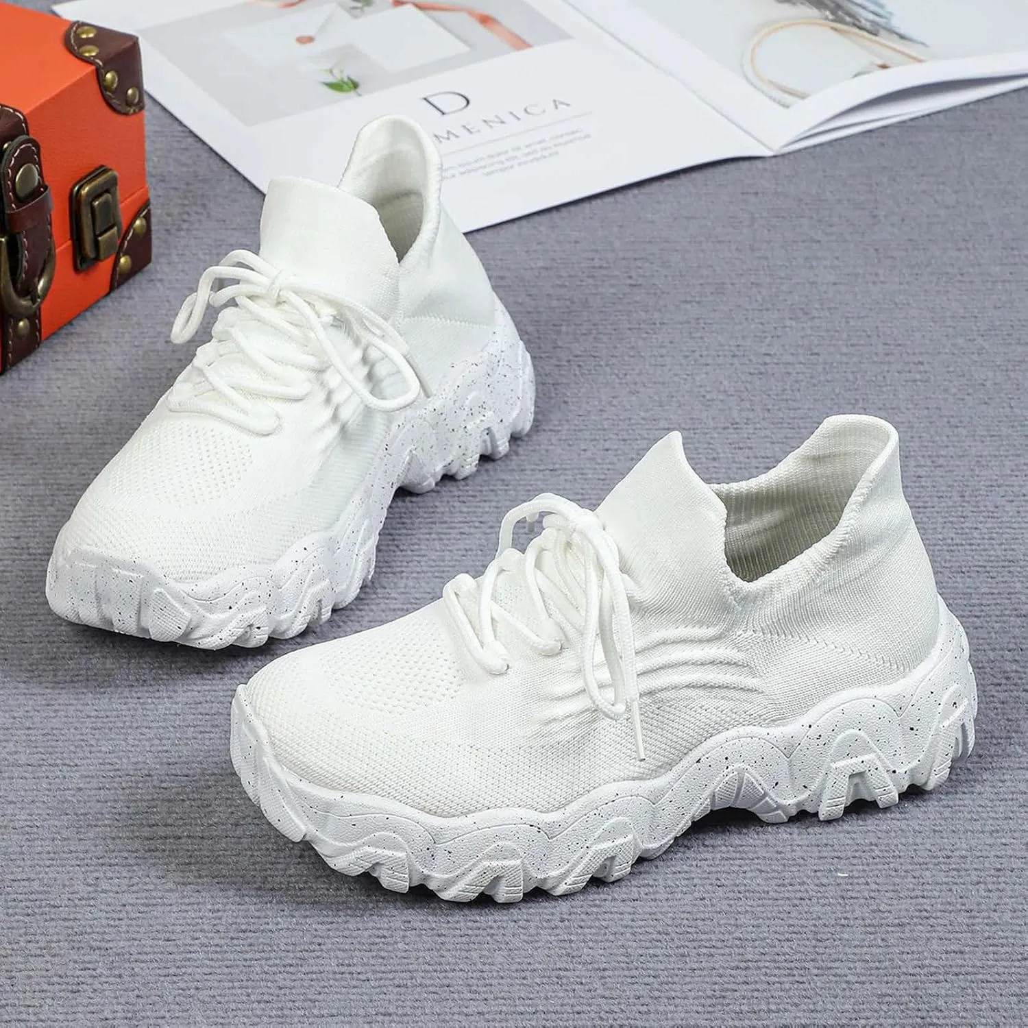 Women's Slip On Walking Shoes Sneakers Women Walking Tennis Shoes Lightweight Casual Sneakers for Gym Travel Work