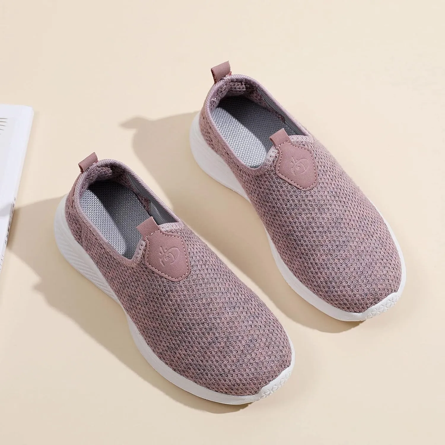 Women's Slip on Walking Shoes Tennis Lightweight Gym Non Slip Work Shoes Women Flat Feet Men's Casual Dress Shoes Waterproof Sneakers Red Tennis Shoe Cross Trainer Shoe