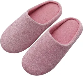 Womens Slippers Slip on Fuzzy House Slippers Solid Color Soft Unisex Slippers Cozy Fashion Indoor Slippers