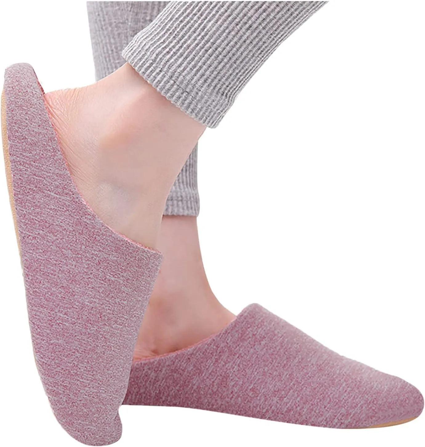 Womens Slippers Slip on Fuzzy House Slippers Solid Color Soft Unisex Slippers Cozy Fashion Indoor Slippers