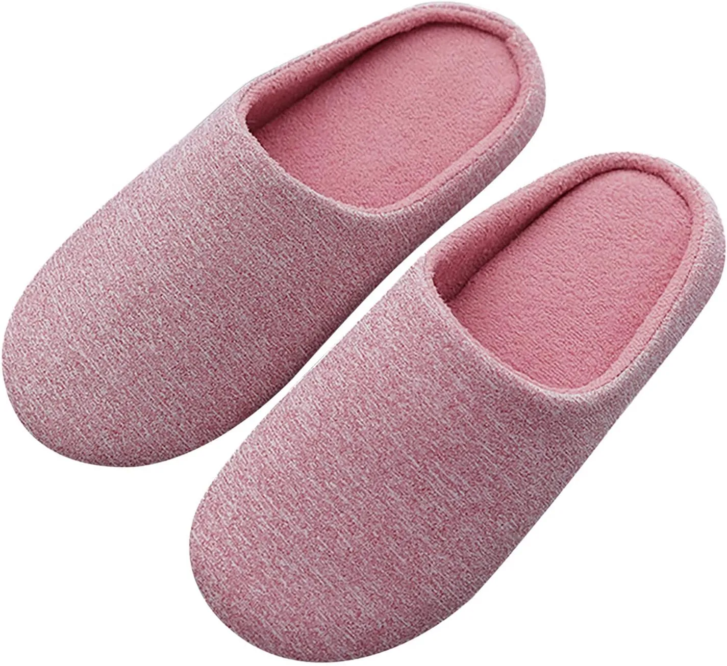 Womens Slippers Slip on Fuzzy House Slippers Solid Color Soft Unisex Slippers Cozy Fashion Indoor Slippers