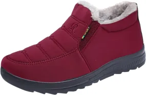 Womens Snow Boots Winter Booties for Women Warm Ankle Booties Waterproof Comfortable Slip On Outdoor Boots Fur Lined Lining Winter Shoes for Women Anti-Slip Shoes Platform Boots Sneakers