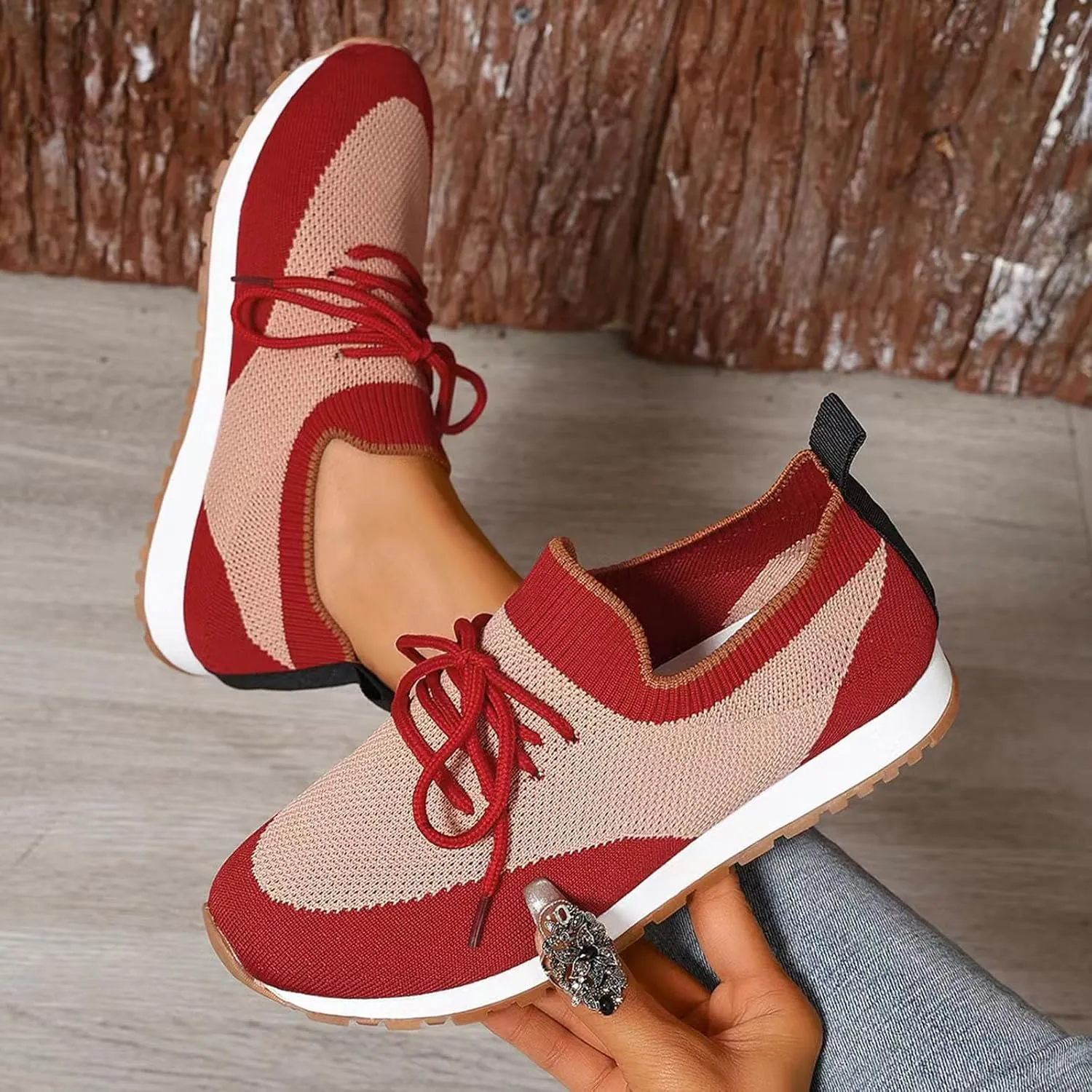 Women's Soft Sole Cushion Sneakers Non Slip Workout Fashion Tennis Running Sneakers Arch Support Walking Shoe