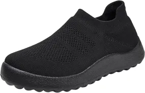 Women's Walking Shoes Cushion Comfortable Breeze Shoes Tennis Shoes Womens Boots Casual Work Shoes Platform Sneakers Slip On Tennis Shoe White Loafers