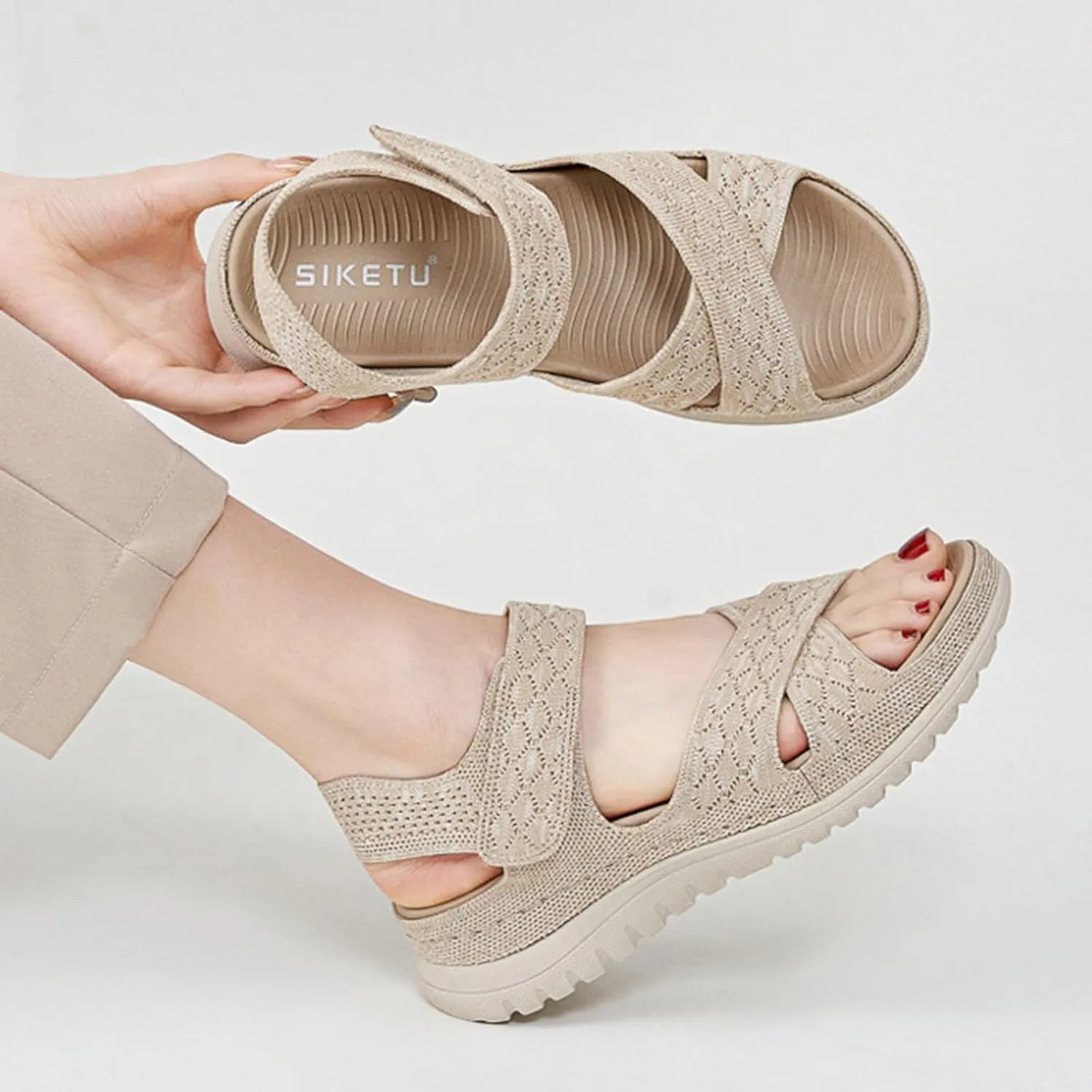 Womens Wedge Sandals Espadrille Dressy Wedge Sandals Comfortable Summer Platform Casual Dress Women Sandal