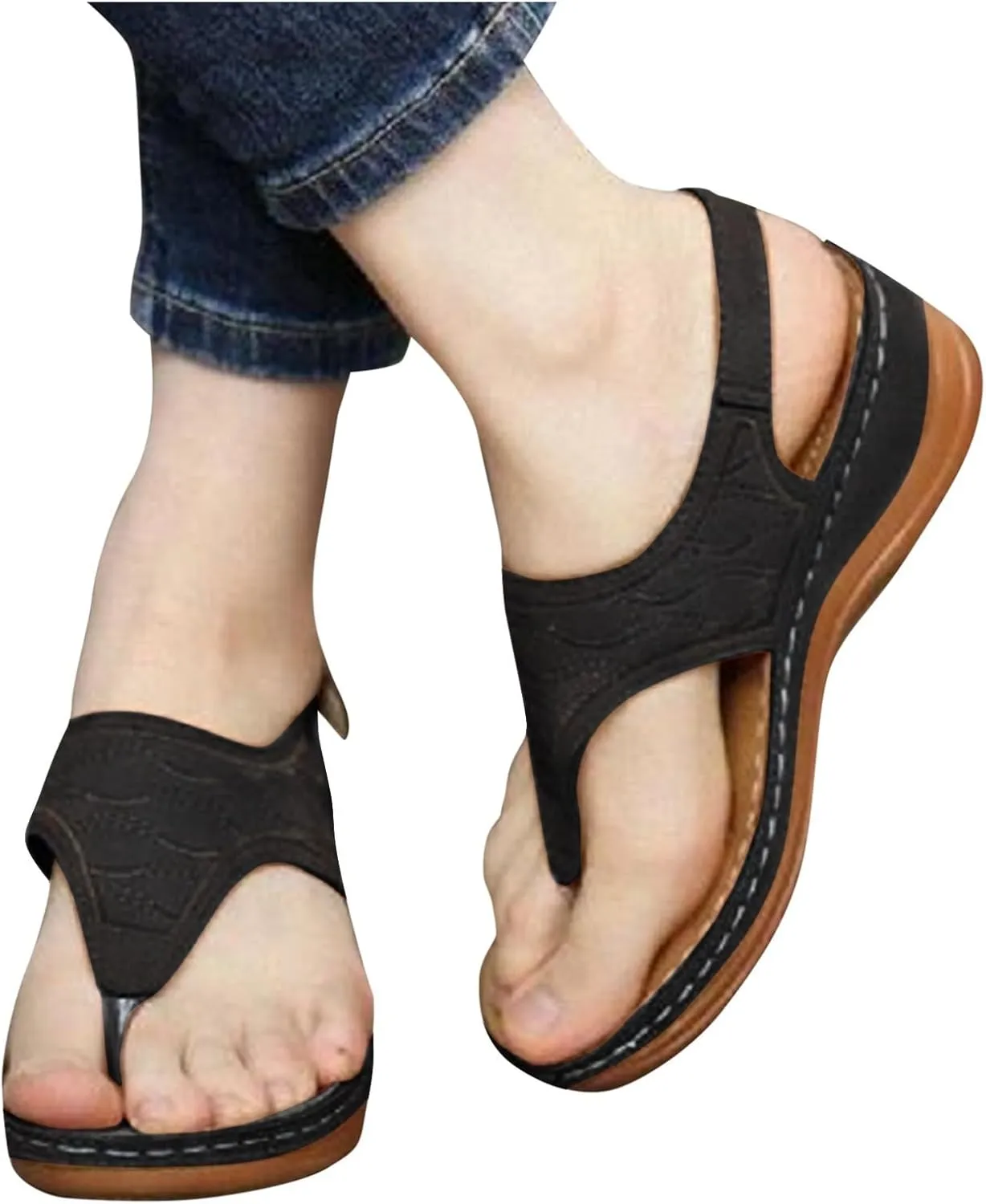 Womens Wedge Sandals Summer Open Toe Low Platform Wedges Women's Casual Platform Open Toe Wedge Sandal