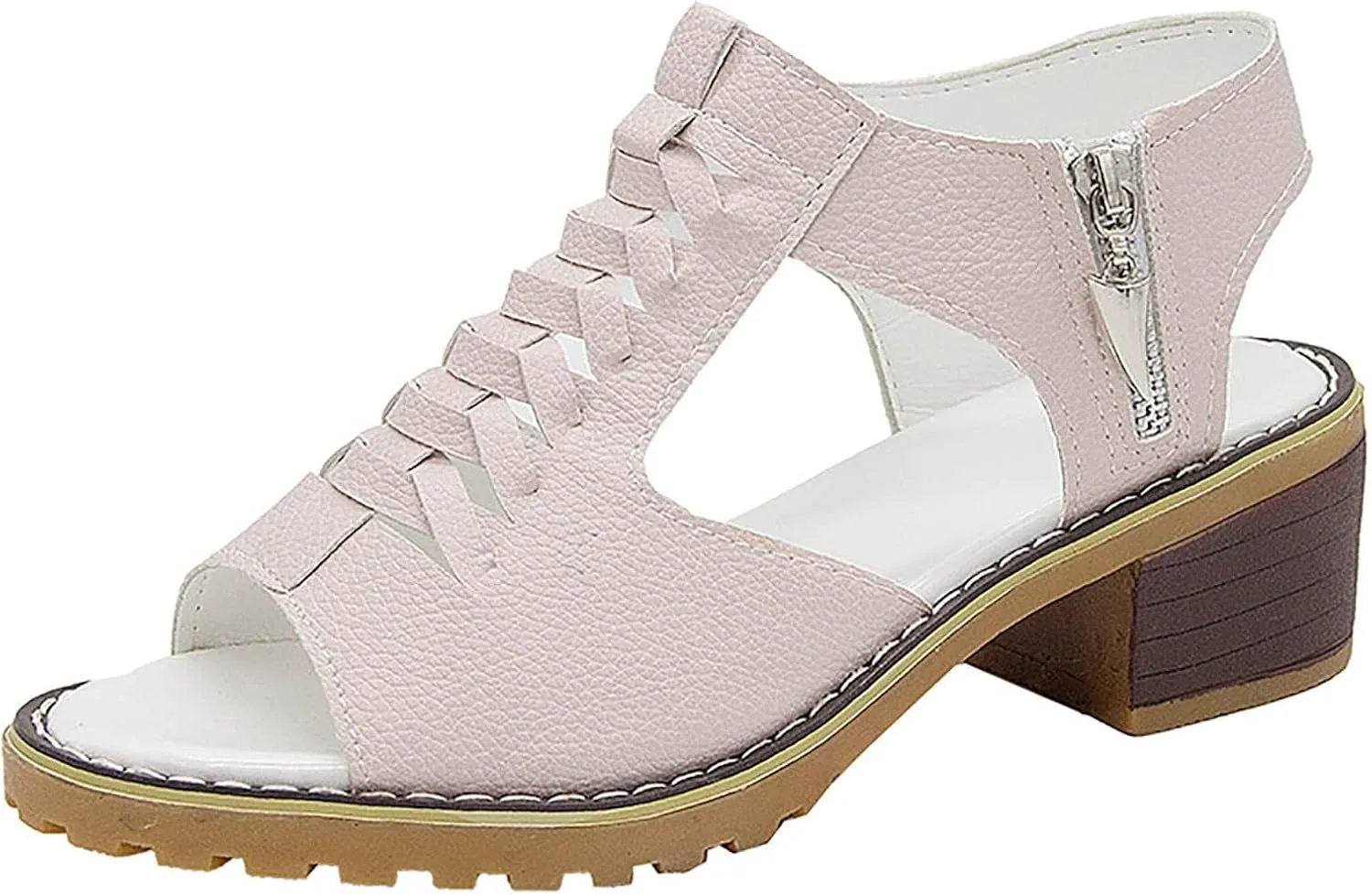 Women's Wedge Sandals - Summer Ultra-Comfy Wedge Sandal Comfortable Fashion Orthopedic Leather Peep Toe Cutout Zipper Chunky Heeled Sandals 2025
