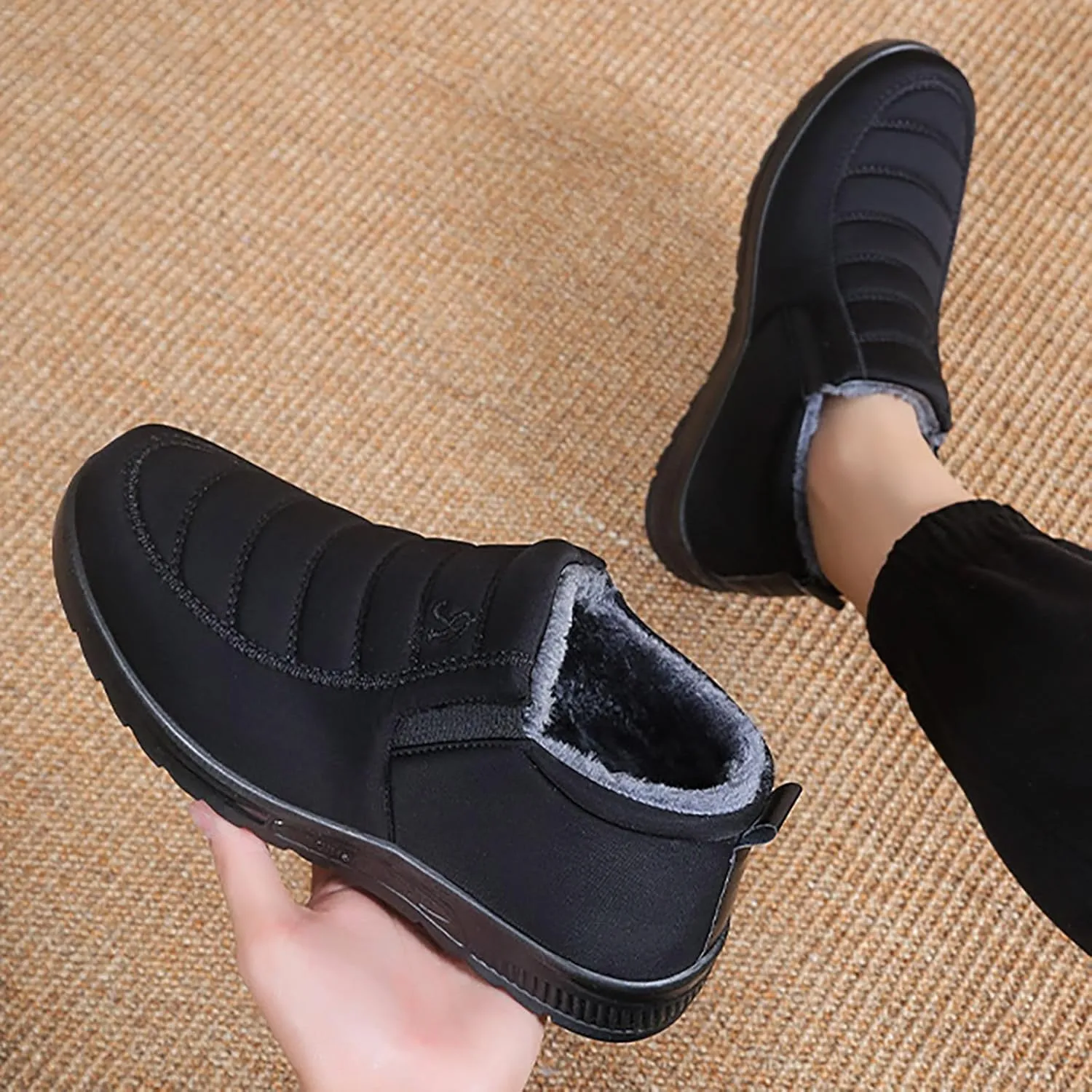 Womens Winter Snow Boots Ankle Boots for Women Insulated Warm Winter Shoes Anti-Slip Slip On Walking Boots Comfortable Outdoor Boot Fahion Sneakers Platform Boots Cozy Cute Boots