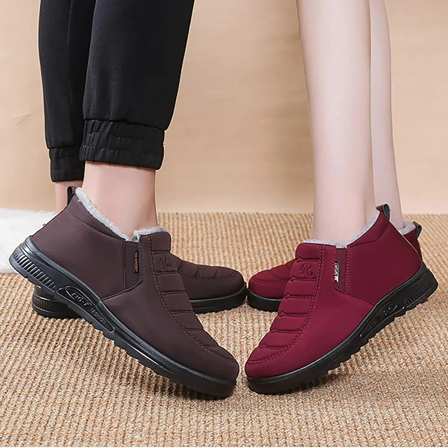Womens Winter Snow Boots Ankle Boots for Women Insulated Warm Winter Shoes Anti-Slip Slip On Walking Boots Comfortable Outdoor Boot Fahion Sneakers Platform Boots Cozy Cute Boots