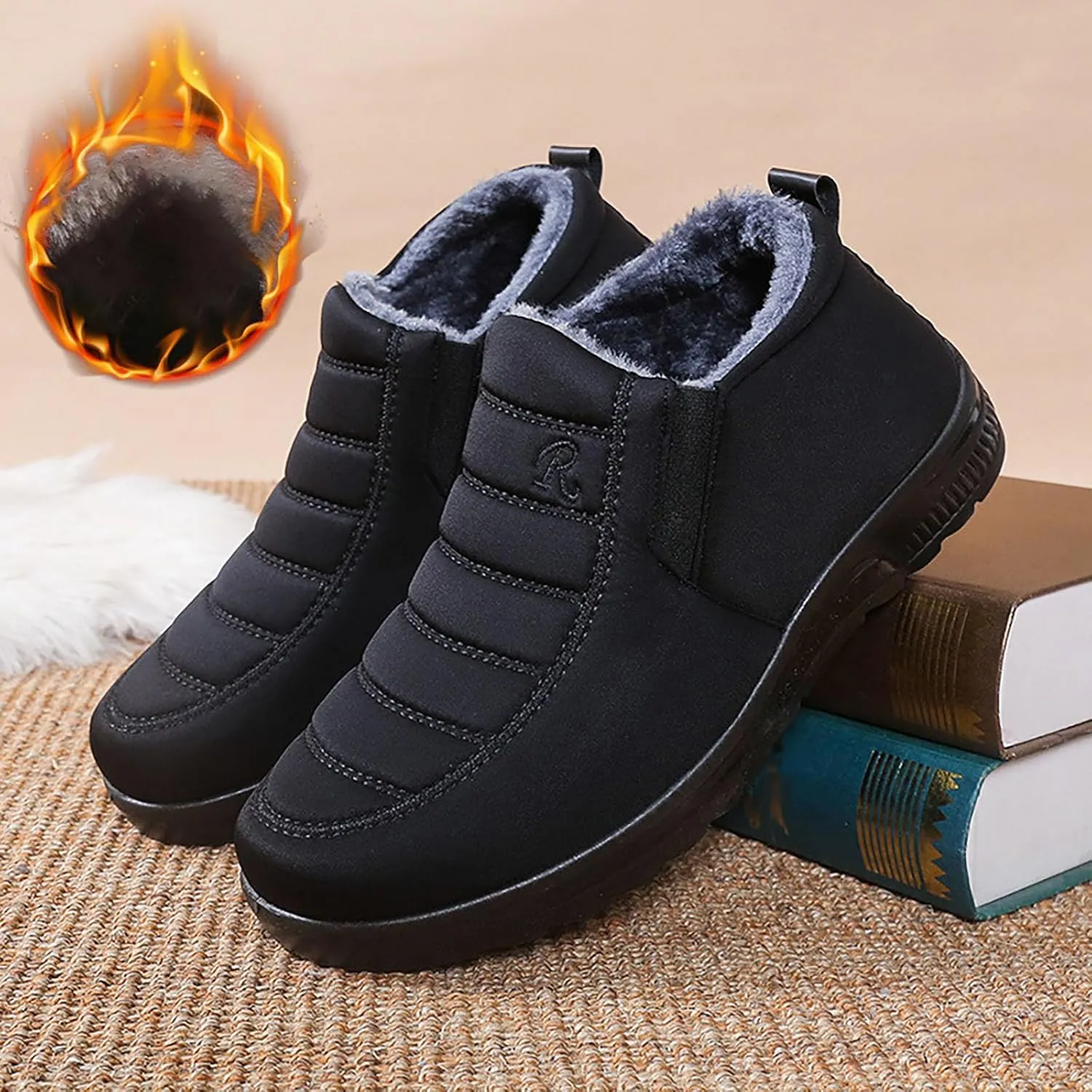 Womens Winter Snow Boots Ankle Boots for Women Insulated Warm Winter Shoes Anti-Slip Slip On Walking Boots Comfortable Outdoor Boot Fahion Sneakers Platform Boots Cozy Cute Boots