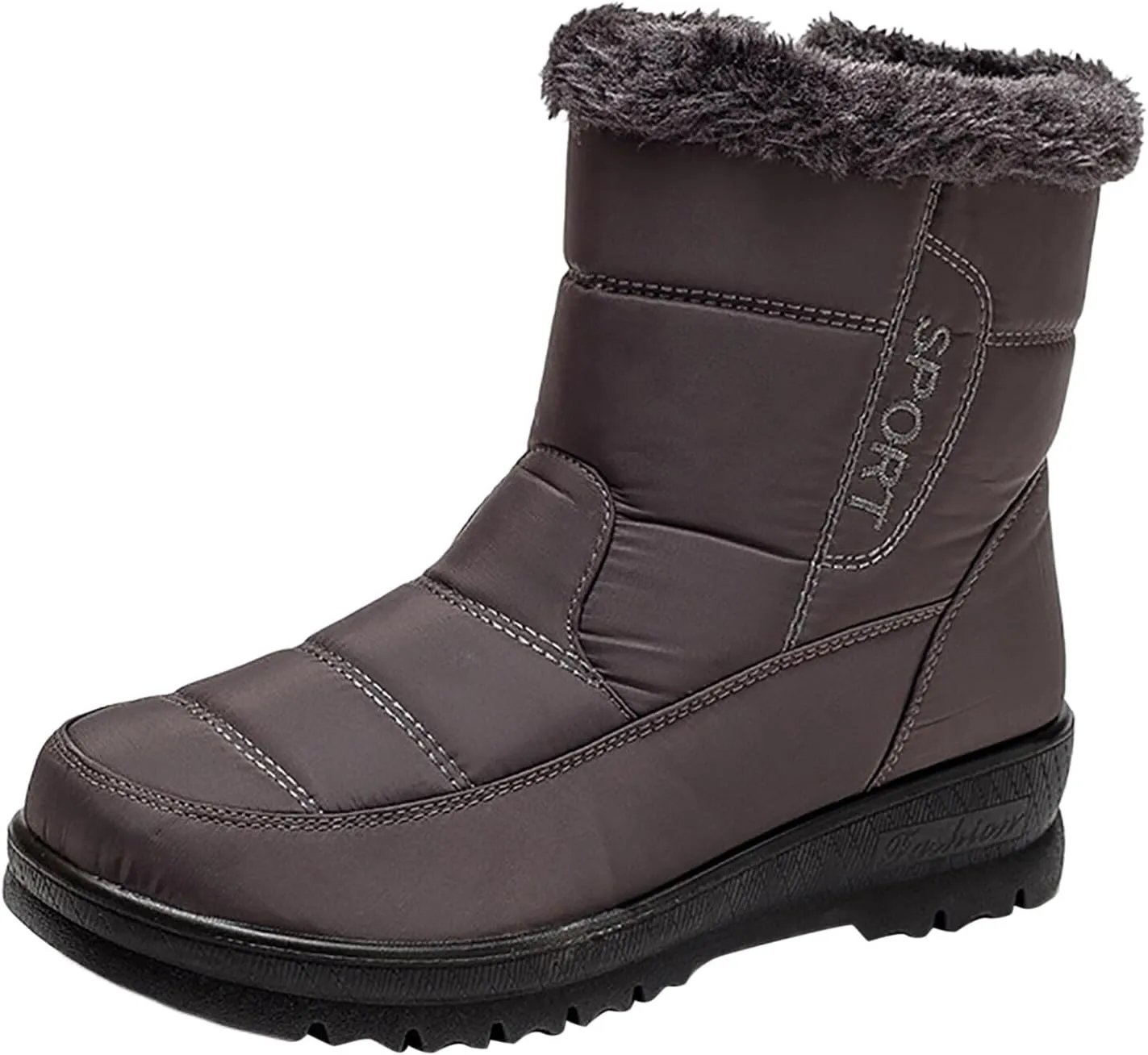 Women's Winter Snow Boots Platform Ankle Boots for Women Warm Fleece Lined Cold Weather Boots Fashion Sneakers for Ladies Water-proof Outdoor Boots Non-Slip Shoes Comfortable Slip On Mid Calf Boots