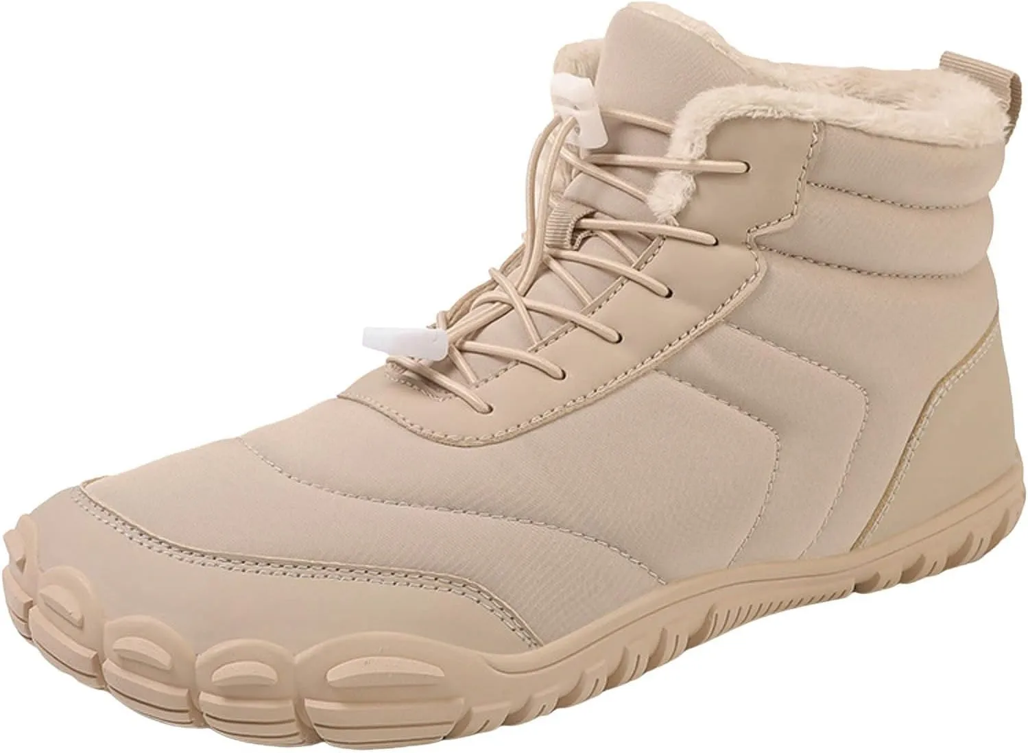 Women's Winter Snow Boots,Warm Comfortable Faux Fur Insulated Non-Slip Outdoor Lace-Up Mid Calf Booties Hiking Shoes