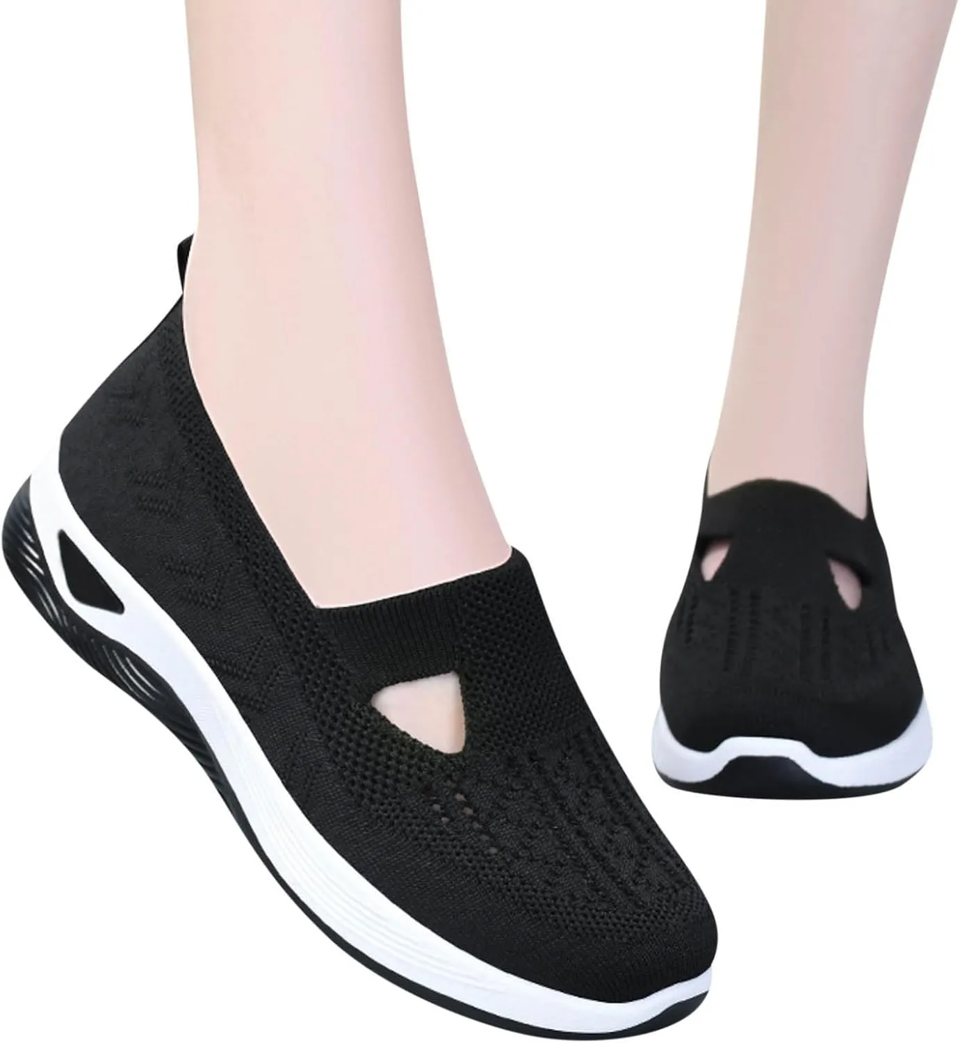 Women's Woven Orthopedic Breathable Soft Sole Running Shoes for Men Comfort Men's Casual Shoes Platform Sneakers Brown Tennis Shoe White Loafers