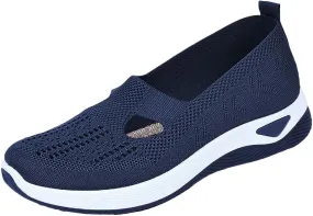 Women's Woven Orthopedic Breathable Soft Sole Walking Shoes Women Sports Shoes Dressy Casual Women's Fashion Sneakers Red Tennis Shoe Loafers Dress Shoe